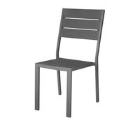 Bolero Valletta Slatted Commercial Chairs, Pack of 4, Grey