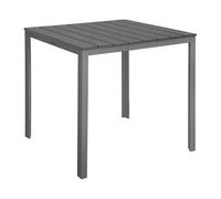 Bolero Valletta Slatted Outdoor Table 780mm, Black, 780 mm