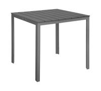 Bolero Valletta Slatted Outdoor Table 780mm, Black, 780 mm | Weatherproof construction prevents water pooling, offering reliable commercial dining for terraces and beer gardens.