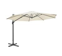 Bolero Venice Heavy Duty Parasol Cream 3.5m - 360° Rotation, UV Resistant, Includes Crank Handle FU507