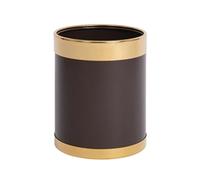 Bolero Waste Paper Bin Brown with Gold Rim 10.2Ltr
