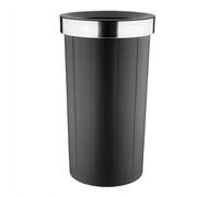 Bolero Waste Plastic Bin with Open Top Lid Black 60Ltr - Kitchen, Home, Offices Trash Can HT462