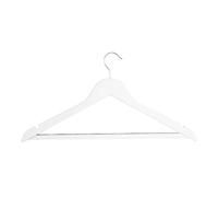 Bolero White Wooden Hangers with Notched Arm (10 Pack) Clothes, Trousers, Skirts, Dresses Hangers FU397