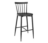 Bolero Windsor Aluminium Black High Stools (2 Pack)