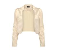 Bolerose Formal Long Sleeve Satin Bolero Shrug Occasion Jacket (Champagne, XXL)