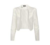 Bolerose Formal Long Sleeve Satin Bolero Shrug Occasion Jacket (Ivory, L)