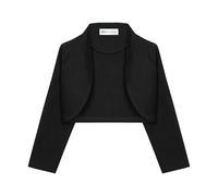 Bolerose Girls 3/4 Sleeve Childrens Kids Bolero (Black, 3-4 Years)