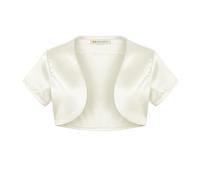 Bolerose Girls Satin Short Sleeve Bolero | Open Front, No Fastenings, Cropped Length, High Shine Finish, Effortless Layering, Ages 3-14