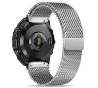 Bolesi Quick Fit Watchband Compatible with Garmin Fenix 8 47mm/Fenix 7/6/5,22mm Magnetic Buckle Stainless Steel Milanese Loop Replacement Mesh Metal Strap for Fenix 6 Pro/7 Pro/5 Plus Accessory