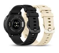 Bolesi Watch Band for Garmin Forerunner 165/55/70/170/Vivoactive 5/6 | 2 Pack 20mm Soft Silicone Waterproof Sports Adjustable Strap for Garmin Venu Sq 2/Approach S12 Accessory Women Men