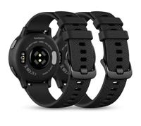 Bolesi Watch Band for Garmin Forerunner 165/55/70/170/Vivoactive 5/6 | 2 Pack 20mm Soft Silicone Waterproof Sports Adjustable Strap for Garmin Venu Sq 2/Approach S12 Accessory Women Men