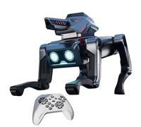 BOLEXA Smart Robot Dog Toy, AI Programmable Remote Control Dog ， Interactive STEM Electronic Pet, RC Stunt Dog, Gifts for Boys Girls(grey,Advanced Edition)