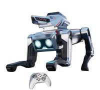 BOLEXA Smart Robot Dog Toy, AI Programmable Remote Control Dog ， Interactive STEM Electronic Pet, RC Stunt Dog, Gifts for Boys Girls(White,Advanced Edition)