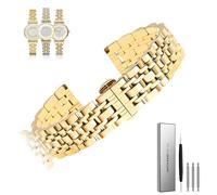 BOLEXA watch straps Women Rose Gold Staniless Steel Watch Band Quick release Watch Strap 18 20 mm Replacement Accessories(Color:Gold,Size:10mm)