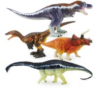 Boley 4 Pack Jumbo Authentic Dinosaur Toys Gosnell Model - Educational Plastic Dinosaur Toy Play Set - Great As Kids Birthday Gifts and Dinosaur Part