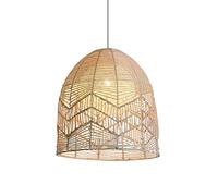 BOLEYE Rattan Material Hanging Lamp Elegant Light Fixtures Bird's Nest Wicker Lamp Shade Rattan 1 Light Antique Lantern Ceiling Lamps Beige Classic Small Rattan Lamp For Dining Table Bedroom