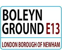 Boleyn Ground London Street West Ham Football Vintage Retro Tin Sign Wall Decor Metal Poster Bar Plaque Iron Painting Star-shaped Yard Pub Home Tavern Shop