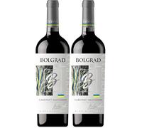 Bolgrad Select Cabernet Sauvignon Red Wine, South Odesa Ukraine - 75cl, 14% ABV - Unoaked & Vegan Friendly - Ideal with Grilled Meats & Spicy Dishes (Pack of 2)