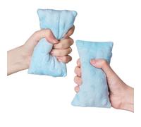 BOLGRLONG 2PC Palm Protector Filled with PP Cotton, Hand Contracture Cushions Made of Blue Velvet Fabric, Finger Grip with Elastic Band for Stroke Hand, Arthritis Parkinson Dementia