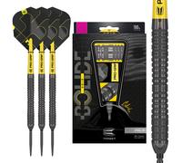 Target Darts Bolide Void 90% Tungsten Dart Set, Steel Tip Swiss Point Darts | Barrel 04, 25G | Professional Darts Sets, Black Darts, Swiss Point Tool Included