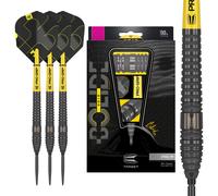 Target Darts Bolide Void 90% Tungsten Dart Set, Steel Tip Swiss Point Darts | Barrel 03, 26G | Professional Darts Sets, Black Darts, Swiss Point Tool Included