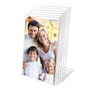 Bolidery 4x6 Acrylic Picture Frames, Set Of 6 Clear Acrylic Frameless Transparent Frame Gift for Desktop Display, Vertical Standing Picture or Display Sign Holder with Inserts for Home Office