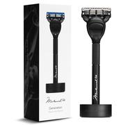Bolin Webb Generation Razor & Stand - Luxury Razors for Men with Gillette Fusion 5 Blades, Premium Aluminum Shaving Razor for Smooth, Irritation-Free Shave - Muhammad Ali (Special Edition), Black