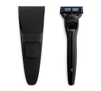 Bolin Webb Handle with Waterproof Travel Case in Nero Black. Fitted with Gillette Fusion5 Blade Cartridge Technology for The Closest Shave. Award Winning Razors for Men - Made in England. Style is X1
