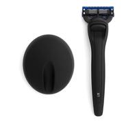 Bolin Webb X1 Razor & Stand - Award-Winning Razors for Men with Gillette Fusion 5 Blades, Designer Matte Black Shaving Razor for Smooth Close Shave - Premium Grooming Gift Set Choice - Made in UK