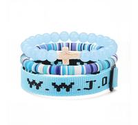 Bolinailo 3 Pcs Bow Woven Friendship Bracelets, 6.5in, no gemstone