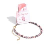 Bolinailo Natural Stone Beaded Anklets for Women, Handmade Boho Clear Quartz 4mm Crystal Beads Anklet, Gold Chain Adjustable Ankles Bracelet, Beach Summer Jewelry Gemstone Foot Bracelet Gift, 4 mm, no