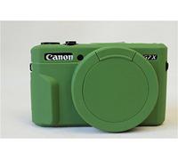 BolinUS Fullbody Ultra-thin Lightweight Rubber Soft Silicone Case Bag Cover for Canon PowerShot G7 X Mark II -Green