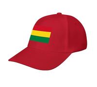 Bolivia Flag Baseball Hat,Classic 6 Panel Adjustable Fashion Cap for Women Men,Running Workouts and Outdoor Red