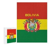 Bolivia Flag Wood Puzzles for Adults And Family Vertical Version Game Interesting Creative Gift Wooden Jigsaw Puzzle