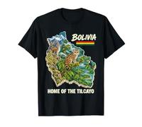 Bolivia Map Tilcayo Wild Cat Country Design T-Shirt