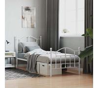 bolivia metal single bed in white
