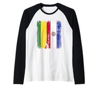 Bolivia Paraguay Half Flag Bolivian Paraguayan Roots Raglan Baseball Tee