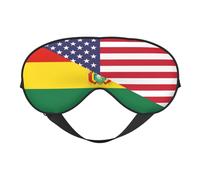 Bolivian American Flag Bolivia Half Eye Mask Sleep Mask Light BlockBlindfold Night Eyes Cover Soft Pressure-Free Eyeshade with Elastic Strap for Home Travel Office Nap Yoga