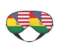 Bolivian American Flag Bolivia Half Eye Mask Sleep Mask Light BlockBlindfold Night Eyes Cover Soft Pressure-Free Eyeshade with Elastic Strap for Home Travel Office Nap Yoga