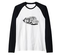Bolivian Micro Bus South American Latino Culture Raglan Baseball Tee