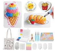 Bolizon 59 Pcs Magic 3D Puffy Paint Art Kit, All-in-One Foam Texture Painting Set with Colour-Your-Own Canvas Tote Bag & Gift Box (Ages 4-10)
