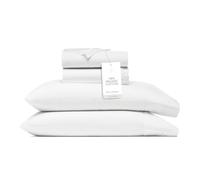 Boll & Branch Signature Hemmed Sheet Set - Luxury 100% Organic Cotton - 1 Flat Sheet, 1 Fitted Sheet and 2 Pillowcases with 7” Hemline - Buttery Soft and Breathable, White, Queen