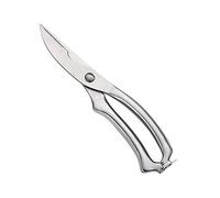 BOLLAER Steel Poultry Shears for Bone, Chicken, Meat, Fish, Seafood, Vegetables. Premium Spring Loaded Food Scissors. All Metal Kitchen Shears.