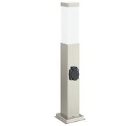 Bollard Light 50cm Stainless Steel Silver IP44 With Outlet Outdoor vidaXL