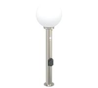 vidaXL Bollard Light with Sensor&Outlet 80 cm Stainless Steel IP44