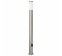 Bollard Light with Outlet 110cm Stainless Steel Outdoor Garden E27 Socket vidaXL