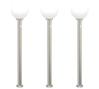 Bollard Lights 3 pcs 120 cm Stainless Steel with PIR Sensor Outdoor vidaXL