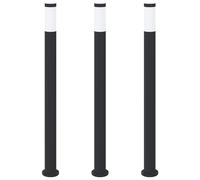 Bollard Lights 3pcs 110cm Stainless Steel IP44 Garden Lighting Outdoor vidaXL