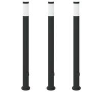 Bollard Lights 3pcs 110cm Stainless Steel IP44 With Outlet Outdoor vidaXL