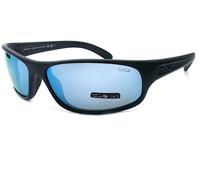 Bolle Anaconda Polarized Sunglasses Matte Black with Sky Blue Lenses BS027008